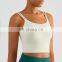 Built In Bra Fixed Pads Blank Custom Sports Yoga Crop Top Women Sports Gym Wear Bra Vest Top Workout Exercise Running Clothing