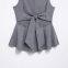 Spring 2025 new style blouse with retro round-neck undershirt and loose fit, featuring a butterfly knot at the back.