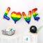 Hei?e Regenbogen-Herz-Ballon Gay Pride Love Is Love Folienballons Regenbogen LGBT Pride Month Ballons Pride Parade Gay Party Utensilien
