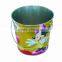 top sale cute small metal tin buckets with handle for kids