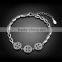 2016 Latest Design Fancy Chain Bracelet Made From Pure Silver for Ladies