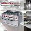 restaurant gas burners(6 burners) with electric oven