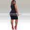F20407A Fashionable dress plus size women clothing dress with zipper for fat women sleeveless stitching plus size dress                        
                                                                                Supplier's Choice