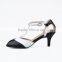 Fashion design leather shoes tstrap peep toe women low heel party shoes