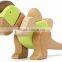 2015 New Style Mini Animal Toys Size 19*17*9cm Wooden Educational Tino Dinosaur Construction Set for Kids