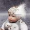 Newborn Baby Kids Pearl Diamond feather Headband Photo Props crystal Hair Band wh-1770