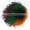 Fur Ball Keyrings Bag Charm Raccoon Fur Pom Pom Keychain