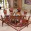 Dining room furniture rubber wood chair genuine leather dining chair