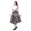 New Fashion Women printed Midi Skirts With Belt in China