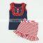 Hot sale summer posh teen girl matching clothing set 4th of july patriotic outfit set for babies