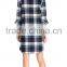 Wholesale Women's Plaid Long Shirts Cheap Flannel Nightshirt