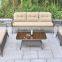 1+2+3 seats modern design white garden furniture, outdoor rattan sofa B024