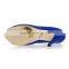 The latest sapphire blue outside platform ankle strap heels big size women shoes