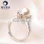 10mm white color fresh water cultured real pearl rings