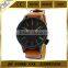 Magnus Black Dial Cognac Brown nato strap Leather Mens labor watch japan