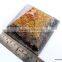 Orgonite Mix Chakra Stone Crystal Black Tourmaline Pyramid With 4 SBB Coil Charged Crystal Point