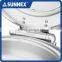 SUNNEX Highly Mirror Finished Round 6.8Litre Hydraulic Hinged Induction Stainless Steel Chafing dishes