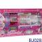 Deluxe kids toy kitchen playset with doll