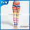 colorful printing fitness yoga leggings , always cotton leggings for woman