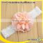 wide newborn polygonal rose flower lace baby headbands