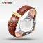 WEIDE CE RoHS Certified Genuine Leather Sapphire Quartz Watch