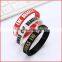 100% food grade silicone material european charm bracelet