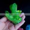 Green Coated Aqua Titanium Aura Crystal Spirit Stones Cluster
