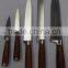 High-end color wood handle 7 sets of knives