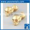 2015 new design gold plating metal engrave 3D skull cufflinks