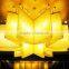 Translucent Backlit Golden color Faux Onyx Panel for Lobby Wall Cladding
