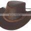 Brown Cowhide Skipper Leather TOPPER "COWBOY" TOP HAT