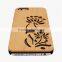 Ocase Hollow Out Blossom Flower PC/TPU + Wood Phone Case for Iphone 6