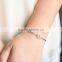 Wholesale Polished 925 Sterling Silver Open Heart Catch Bangle Bracelet(AB-002)