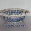 Blue Round Willow Tray
