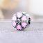 D102 S925 sterling silver jewelry charm,flower charm beads for bracelet