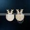 25mm setting size natual log wood deer horn round bezel pendant setting DIY findings supplies 1411132