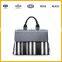 Big capacity PU leather handbag with handle , fashion beauty briefcase