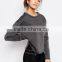 2016 Latest Design Grey Pullover Scuba Oversized Hoodies for Women