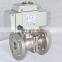 flange connection SS316 float ball electric ball valve