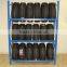 Stacking steel truck tire rack storage system