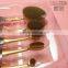 New 5pcs Cosmetics Rose Gold Oval Make Up Brush With Electroplating Handle