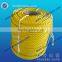 3 strand PP combination rope with steel core