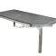 Garden furniture Stainless steel frame table with granite top ,Aluminum frame with PE wicker armrest chair