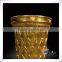 Golden Fiberglass Tall Garden Flower Pot