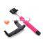 Wire Selfie stick with bluetooth remote control, foldable Cable wired Selfie Stick