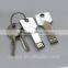 Silver 4GB Metal Key Shaped USB 2.0 Flash Drive, Golden key drive memory 4gb, Mini Metal Traveller Key