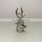 Silver Home Decoration Ceramic Deer Head With Long Horn