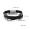 2017 New Stainless Steel Jewelry Leather Braided Bracelet for Men