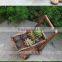 2015 wooden flower pots with wheels