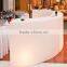 Modern fashion beautiful growing lighting curve waterproof plastic LED counter for bar/pub/club